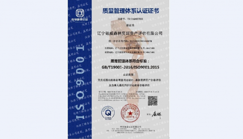 ISO9001質(zhì)量管理體系認(rèn)證